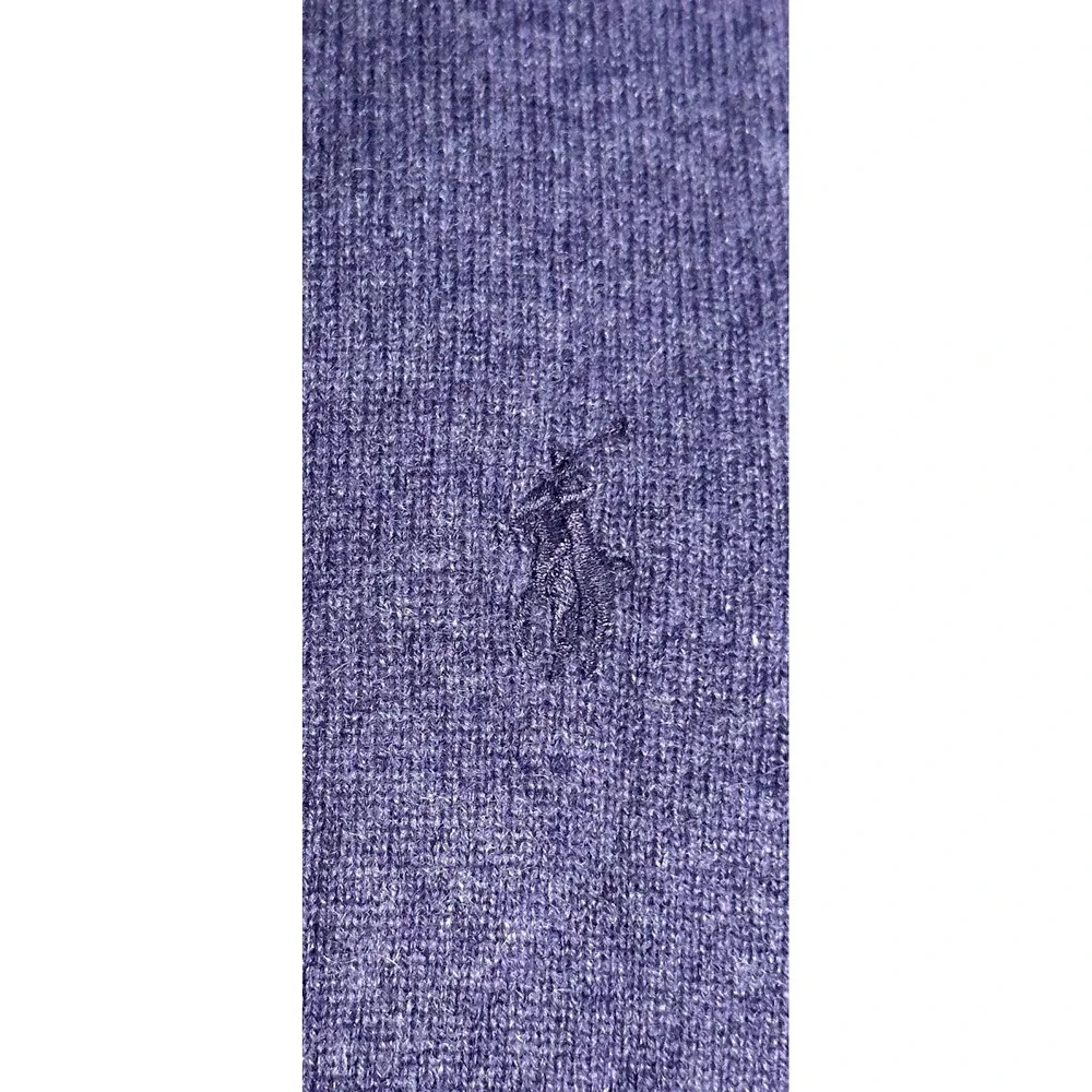 Polo Ralph Lauren Purple Washable Cashmere Crewneck Sweater Mens Large Preppy
